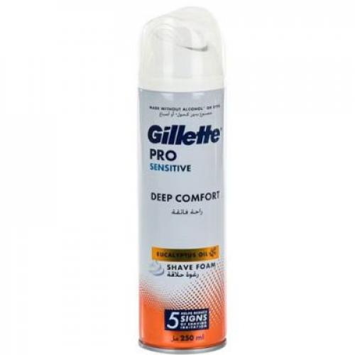 Gillette | رغوة الحلاقة جيليت برو سينسيتيف ديب كومفورت، 250 مل