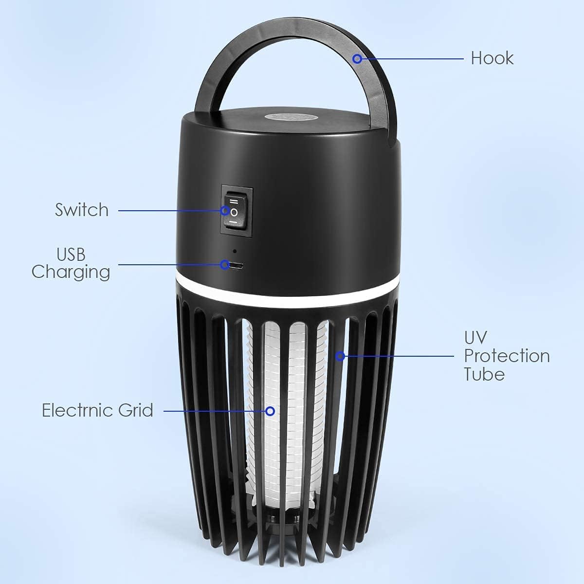 Electric shock mosquito killer lamp