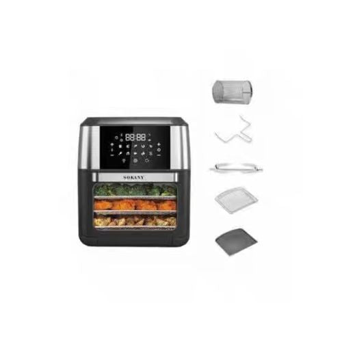 Sokany AirFryer, Digital Screen Sk-zg-8029A, 12L , 1800w | سوكاني مقلاة هوائية بشاشة رقمية