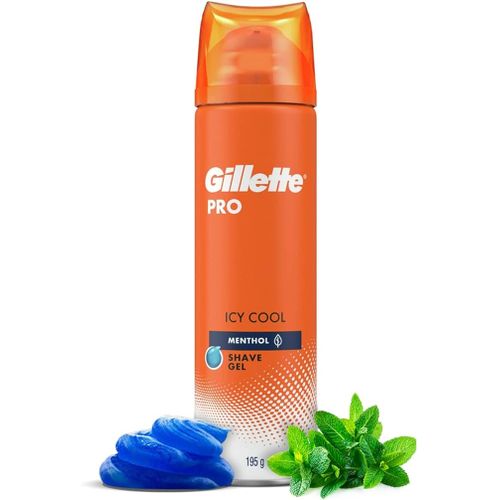 Gillette Pro Ice Cool Menthol Shaving Gel, 200ml