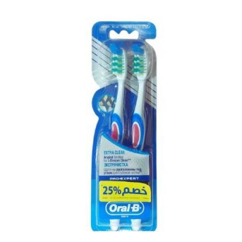 Oral-B فرشاة أسنان اورال بي برو إكسبرت إكسترا كلين متوسطة 40 (1+1)
