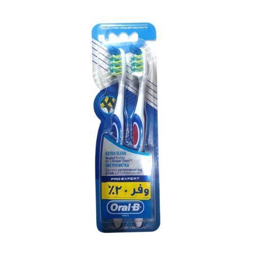 Oral-B فرشاة أسنان اورال بي برو إكسبرت إكسترا كلين متوسطة 40 (1+1)