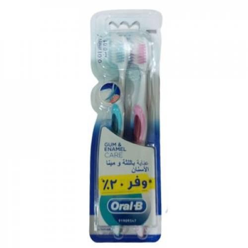 Oral-B فرشاة أسنان اورال بي للعناية باللثة و المينا، ناعمة جدًا 40، 0.01 ملم (1+1)