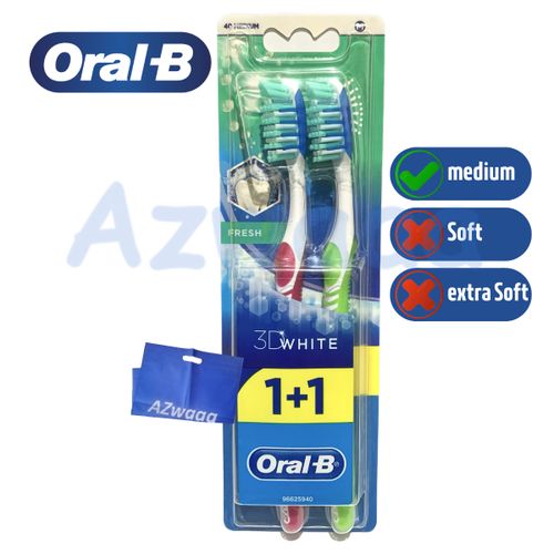 ORAL-B | فرشاة اسنان اورال بي وايت فريش وسط40 (1+1)