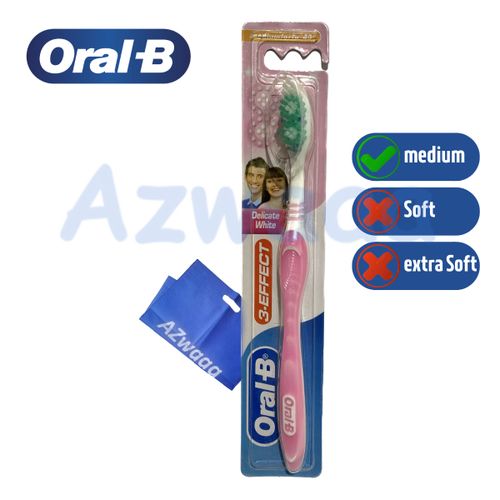 ORAL-B | فرشاة أسنان اورال بي 3 تأثير ، الأبيض الحساس وسط 40