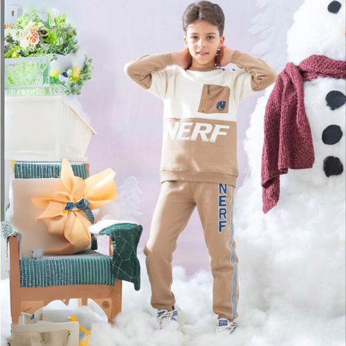Cotton winter pajamas for boys from 8 to 14 years old