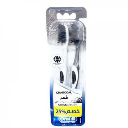 ORAL-B | فرشاة أسنان اورال بي كريسكروس بالفحم ناعمة للغاية 40 (1+1)