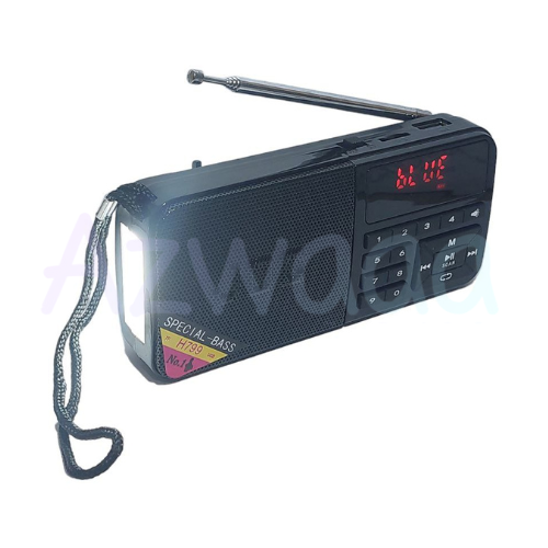 JOC | راديو اف ام رقمي محمول مع بلوتوث، يو اس بي ، مصباح يدوي ال اي دي - سلكي أو لاسلكي