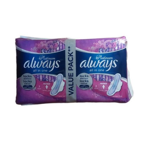 Platinum Ultra Thin, Long Sanitary Pads, 14 Pads