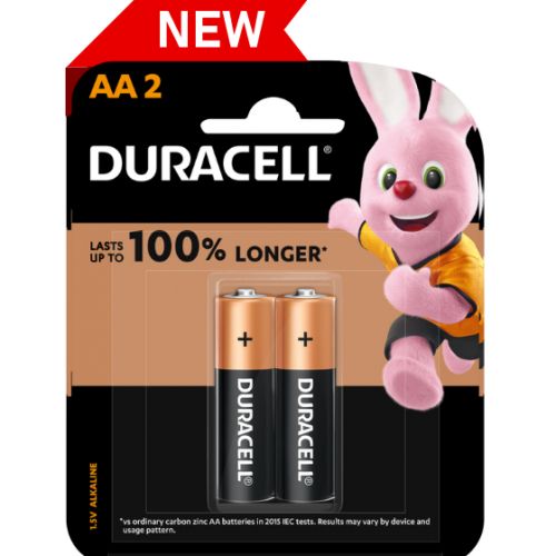 Duracell ALKALINE AA BATTERIES 1.5v 2 batteries