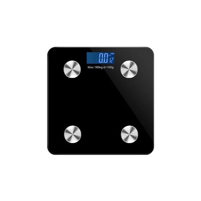 Bluetooth Bathroom Scale with Step-On Technology and Backlit Display - Stylish and Smart