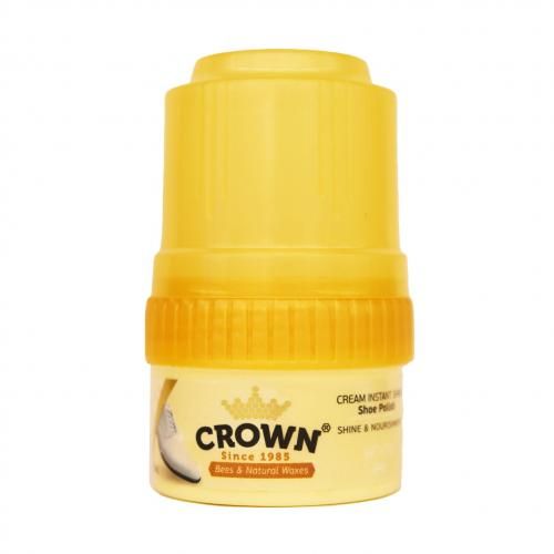 CROWN | كراون كريم ملمع الاحذية بشمع النحل والشموع الطبيعية - ابيض - 50 مل