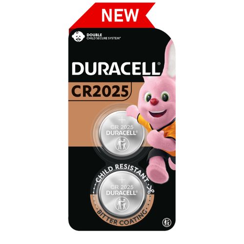 DURACELL CR2025 LITHIUM 3V 2 batteries