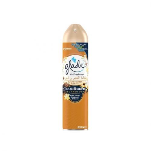 Glade | سبراي معطر جو برائحة العنبر والعود من جليد - 300 مل