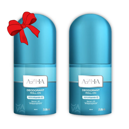 AZHA ROLL ON SECRET L90 60ML*2 ازهى رول اون مزيل عرق ازرق 60 مل عرض 1+1