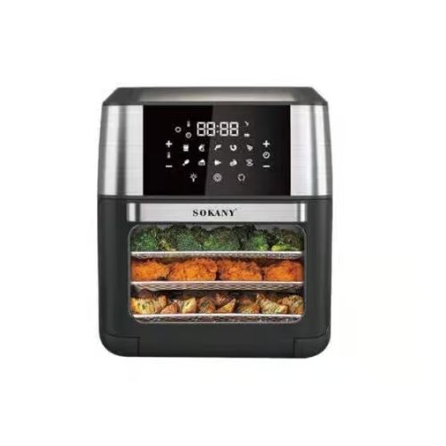 Sokany AirFryer, Digital Screen Sk-zg-8029A, 12L , 1800w | سوكاني مقلاة هوائية بشاشة رقمية