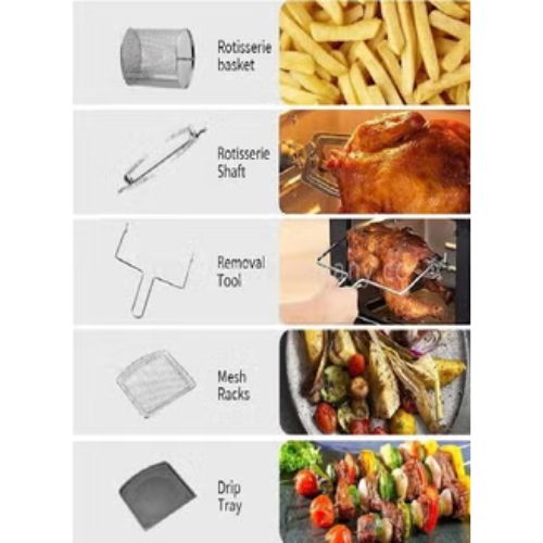 Sokany AirFryer, Digital Screen Sk-zg-8029A, 12L , 1800w | سوكاني مقلاة هوائية بشاشة رقمية