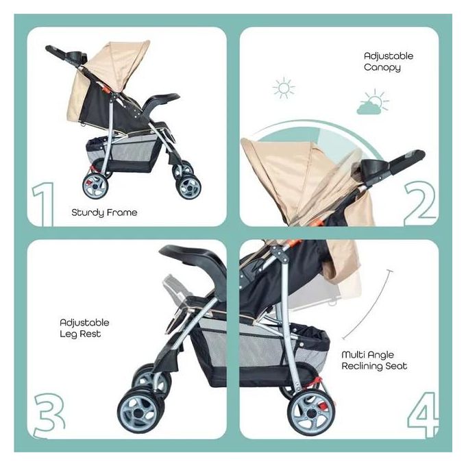 عربة الأطفال القابلة للطي بيد واحدة من مون تريك