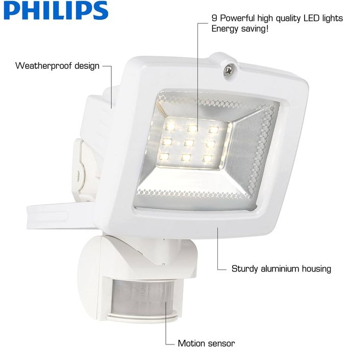 Philips فيليبس LED خارجي مدمج يعمل بالأشعة تحت الحمراء - ألومنيوم - 4.5 وات
