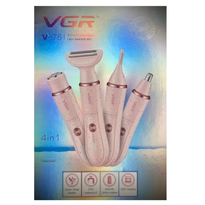 VGR | ماكينة حلاقة نسائية احترافية V-761 - جهاز إزالة الشعر