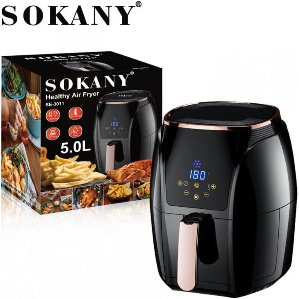 SOKANY | سوكاني قلاية بدون زيت شاشة ديجيتال SK-3011 سعة 5 لتر 1500 وات-
