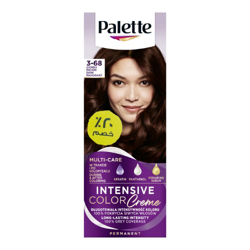 Palette | صبغة كريم باليت المركزة للشعر، 3-68 ماهوجني غامق، 50 مل