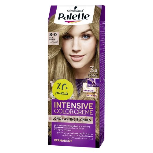 Palette | صبغة كريم باليت المركزة للشعر، 8-0 أشقر فاتح، 50 مل