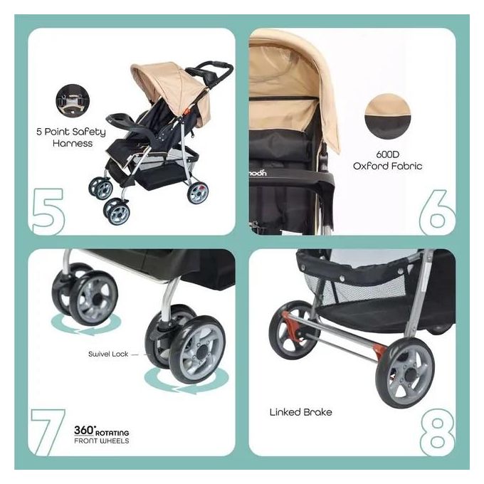 عربة الأطفال القابلة للطي بيد واحدة من مون تريك