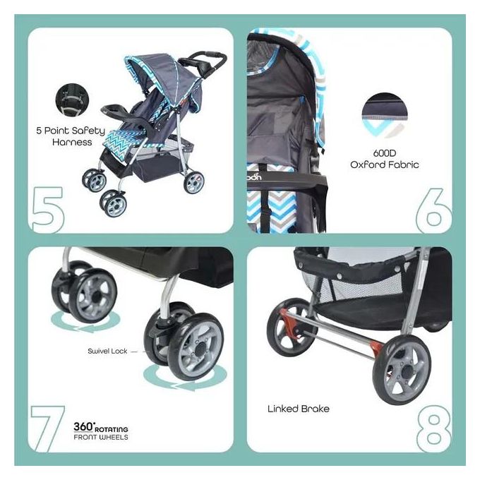 عربة الأطفال القابلة للطي بيد واحدة من مون تريك