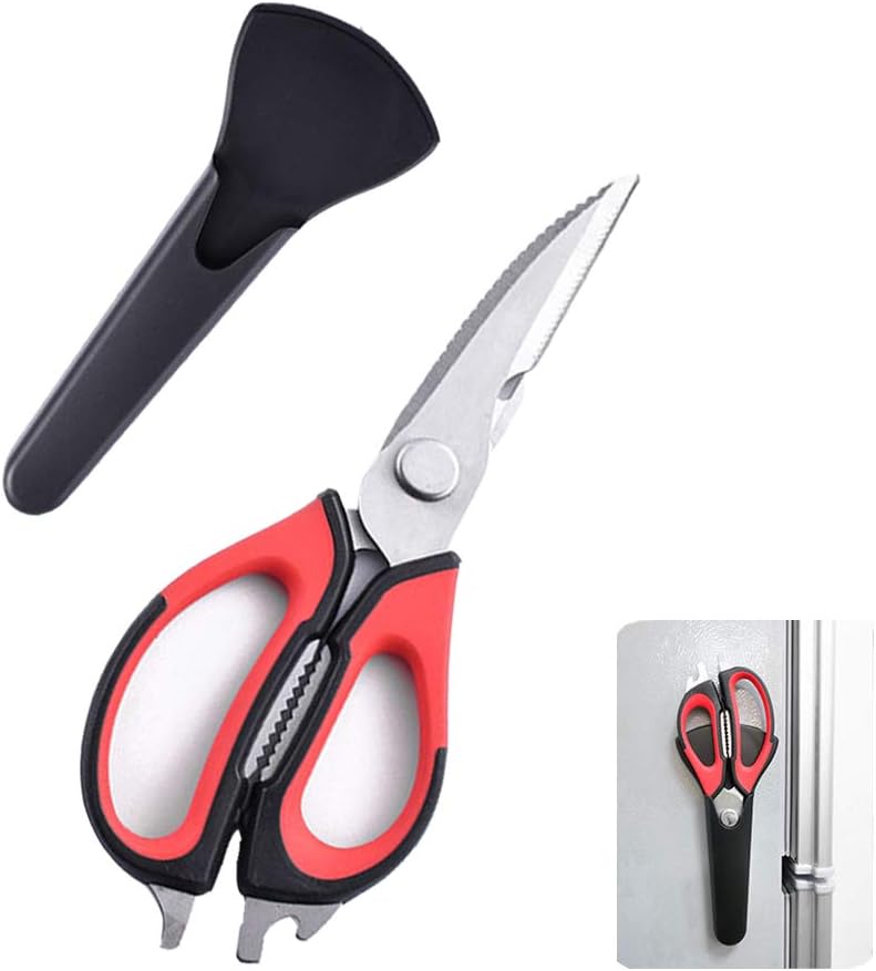 Kitchen Scissors With Multi Functions And Magnetic Cover