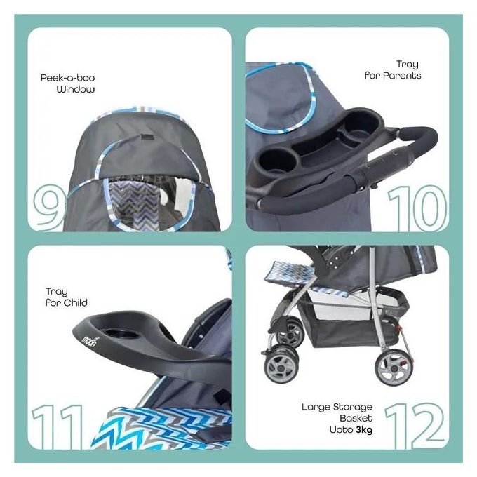 عربة الأطفال القابلة للطي بيد واحدة من مون تريك