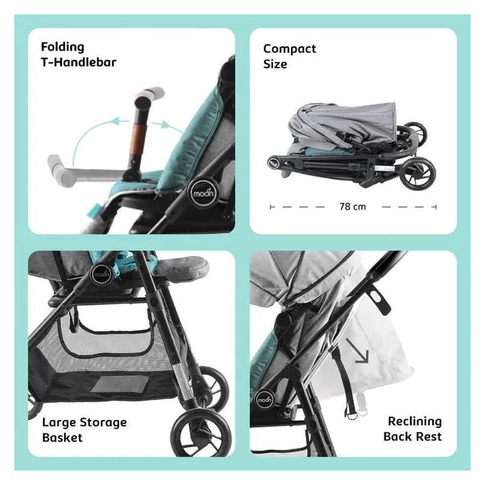 عربة أطفال مون ريفو بكرسي دوار 360 درجة