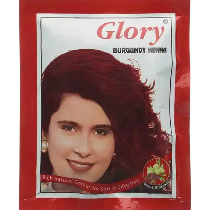 Glory | صبغة حنة للشعر بورغوندي من جلوري - 10 جم
