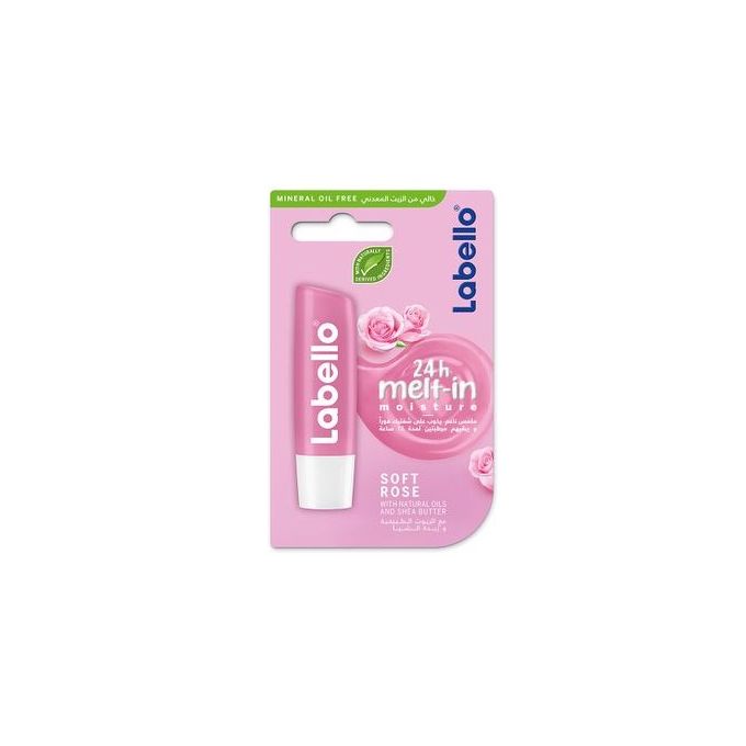 Labello Soft Rose Lip Care Moisturizing With Natural Oils 4.8g