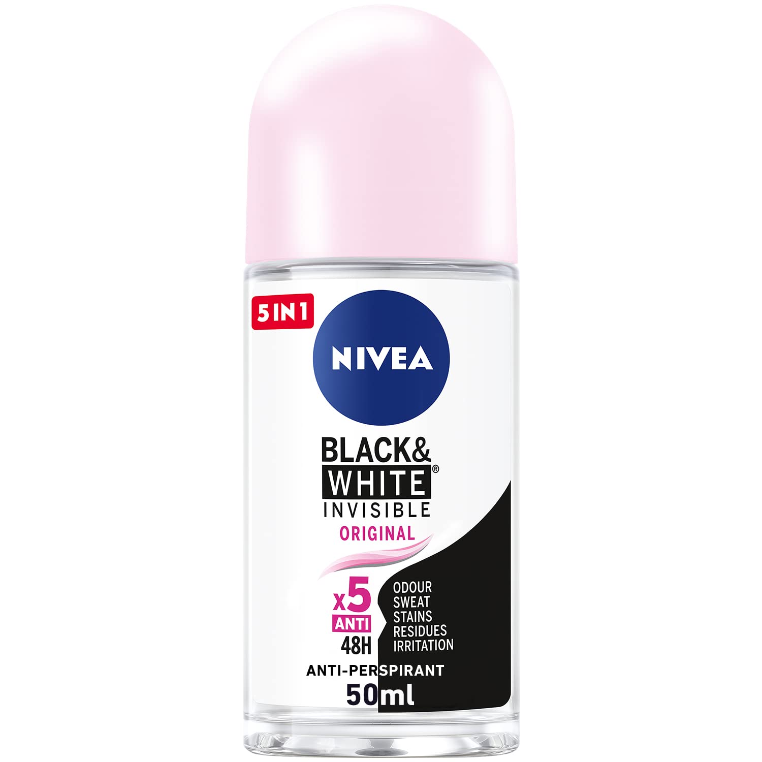 NIVEA Roll-on Invisible Black & White Original For Women -50ml