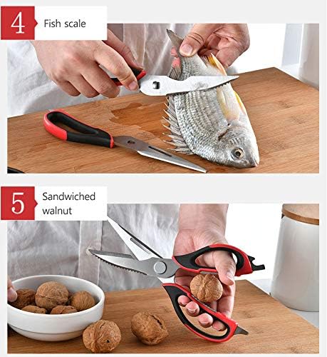Kitchen Scissors With Multi Functions And Magnetic Cover