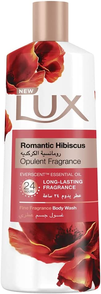 Lux Romantic Hibiscus 24 Hour Long Lasting Fragrance Body Wash, 500ml