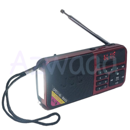 JOC | راديو اف ام رقمي محمول مع بلوتوث، يو اس بي ، مصباح يدوي ال اي دي - سلكي أو لاسلكي