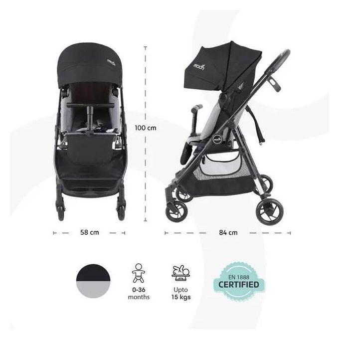 عربة أطفال مون ريفو بكرسي دوار 360 درجة