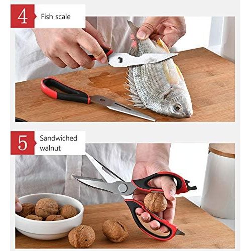 Multifunctional Kitchen Scissors with Magnetic Cover
