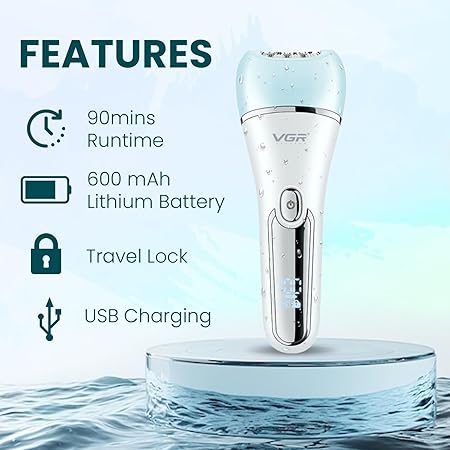VGR | ماكينة ازالة الشعر ( V-733 ),  لاسلكي 6 في 1