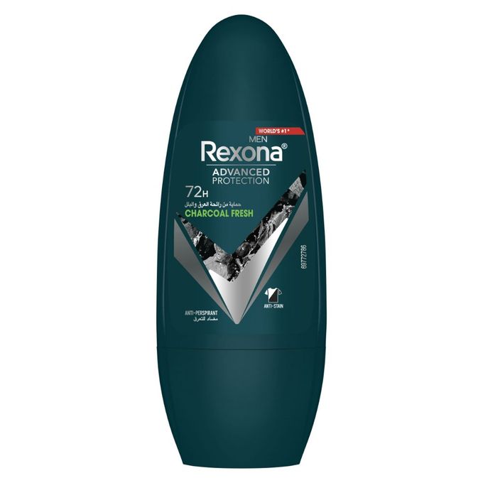 Rexona ريكسونا للرجال مزيل العرق المضاد للتعرق بالفحم رول أون 50 مل