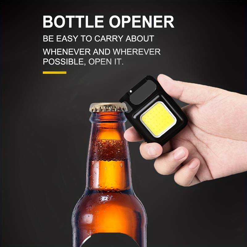 LED | Handheld Flashlight - كشاف جيب متعدد الوظائف، ضوء سلسلة المفاتيح القابلة لإعادة الشحن
