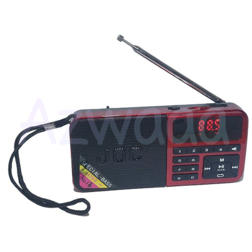 JOC | راديو اف ام رقمي محمول مع بلوتوث، يو اس بي ، مصباح يدوي ال اي دي - سلكي أو لاسلكي