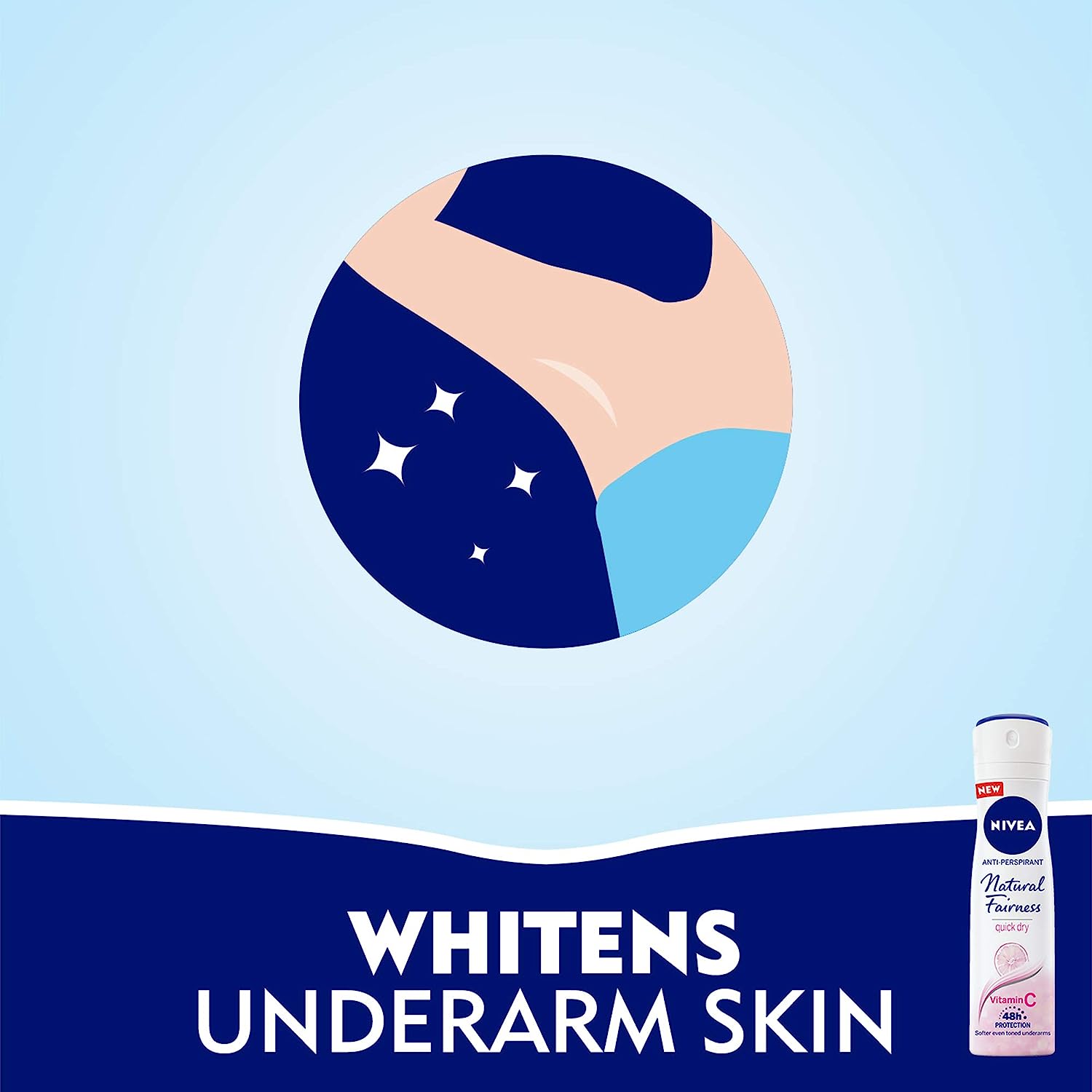 NIVEA Natural Fairness Antiperspirant Spray For Women 150ML