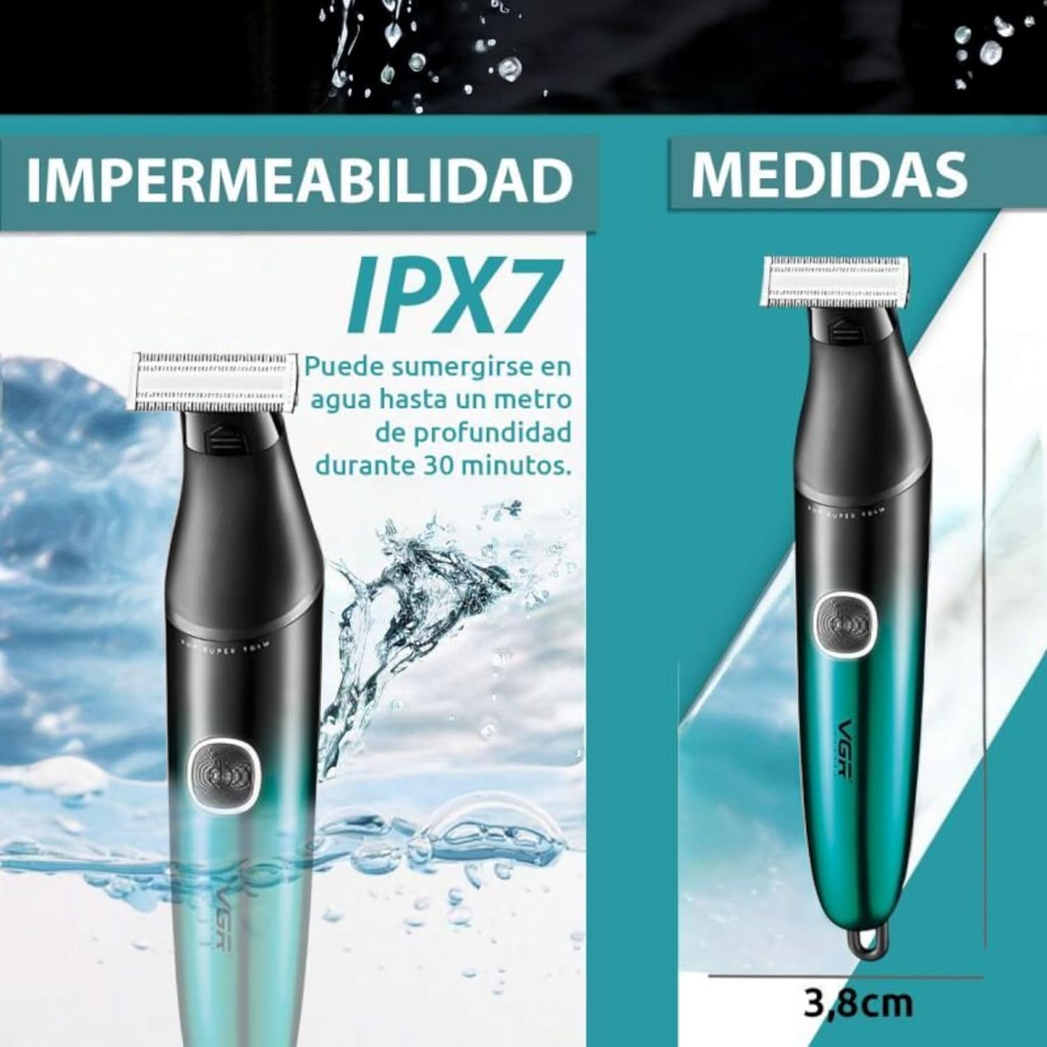 VGR V-339 ماكينة حلاقة احترافية لاسلكية قابلة للشحن - متعددة الألوان