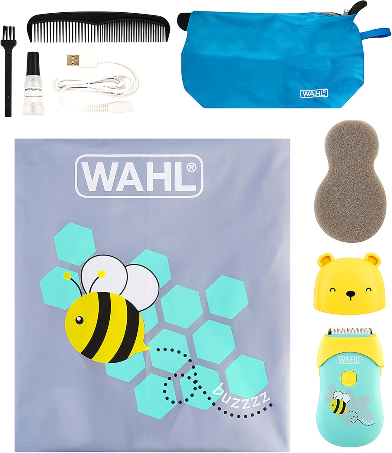 WAHL | ماكينة قص شعر الأطفال من وال للاستخدام الجاف/الرطب، بطارية ليثيوم أيون قابلة لإعادة الشحن، 027-70002، (ضمان لمدة عامين)