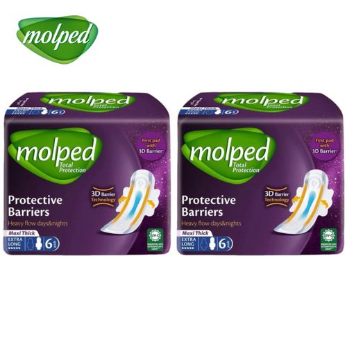 Molded Maxi Extra LONG, 6+6 Pads