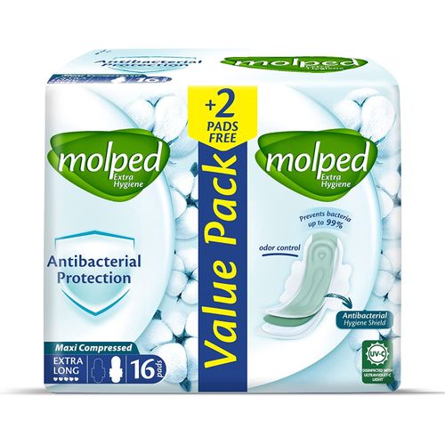 Molped Maxi EXTRA LONG Antibacterial , 16 Pads