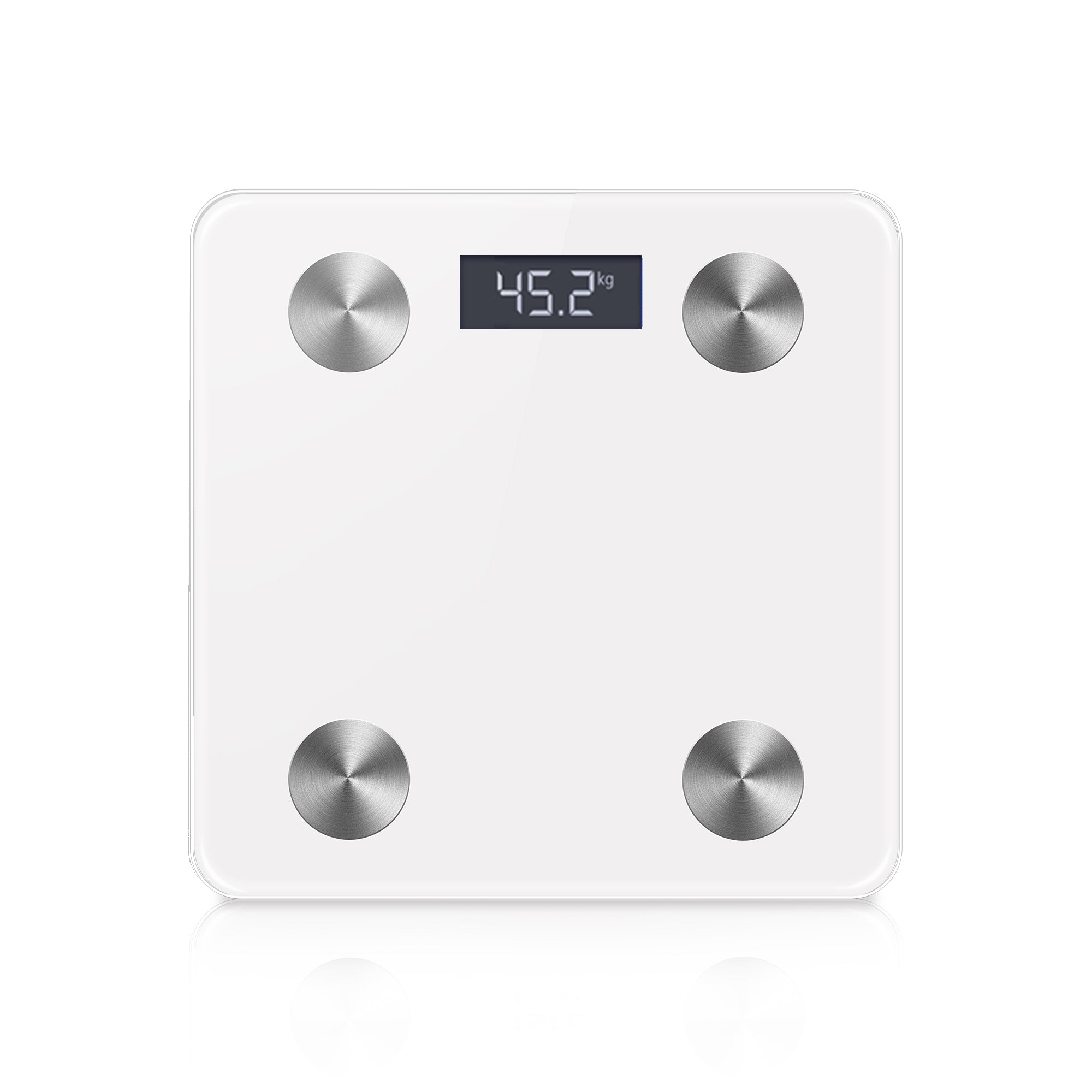 Bluetooth Bathroom Scale with Step-On Technology and Backlit Display - Stylish and Smart